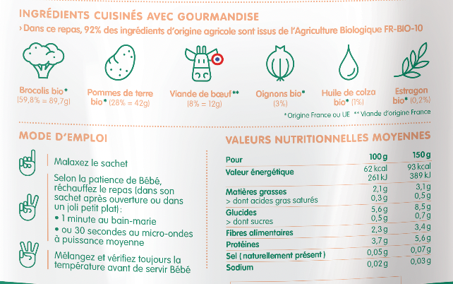 
                  
                    Dès 06 mois - Mon délice de brocolis-pommes de terre et bœuf ( 10 x 150g)
                  
                