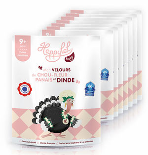 
                  
                    Dès 09 mois - Mon Velours de choux fleur et dinde (10 x 190g)
                  
                