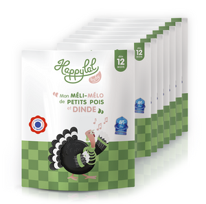 
                  
                    Dès 12 mois - Mon méli-mélo de petits pois et dinde (8 x 220g)
                  
                